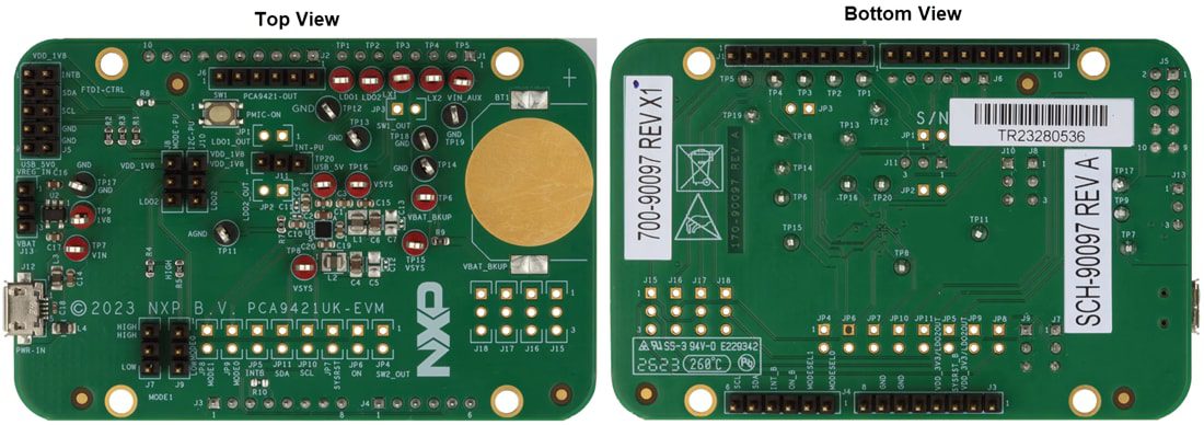 Mechanical Drawing - NXP Semiconductors PCA9421UK-EVM Evaluation Board