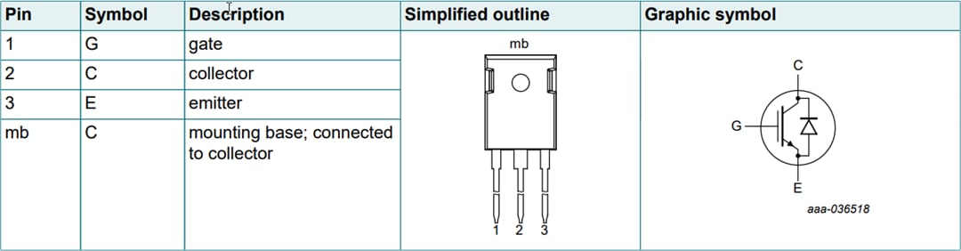 Mechanical Drawing - Nexperia NGW30T60M3DF Trench Field-Stop IGBT