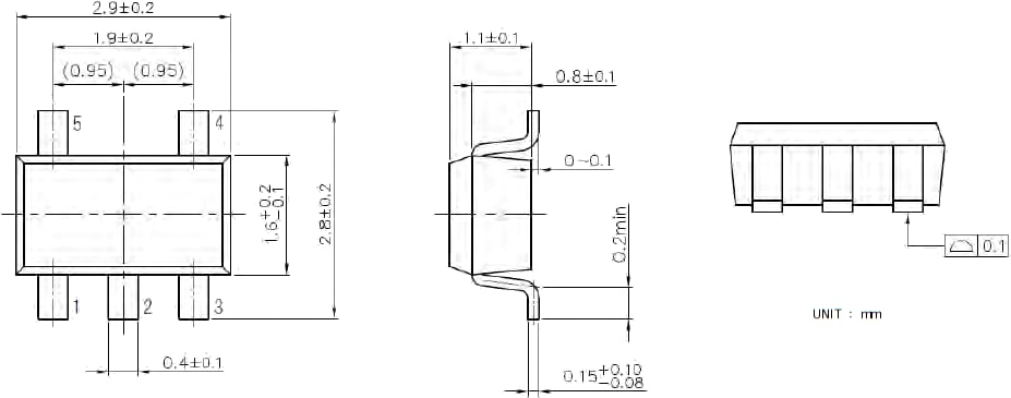 Mechanical Drawing - Nisshinbo NR1640 Ultra-Low-Noise Voltage Regulator Mechanical Drawing - Nisshinbo NR1640 Ultra-Low-Noise Voltage Regulator