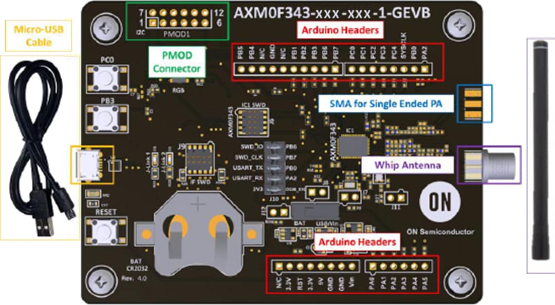 onsemi AXM0F343-256-868-1-GEVK Evaluation Kit