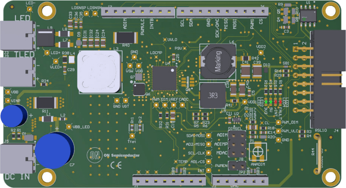 onsemi NCL31000ASGEVB LED Driver Evaluation Board