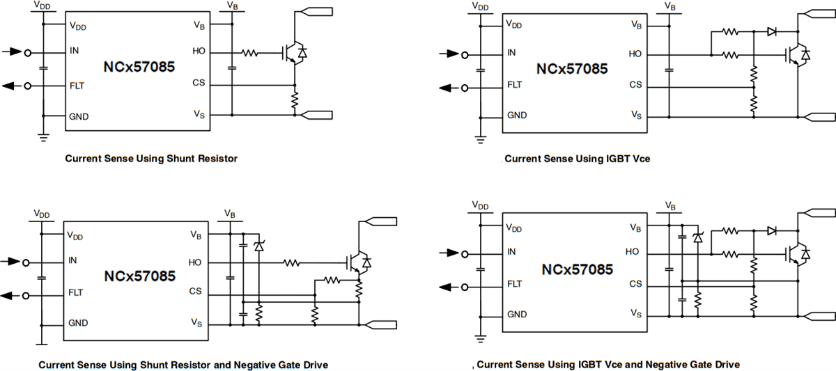 Application Circuit Diagram - onsemi NCD57085 & NCV57085 Isolated IGBT Gate Drivers Application Circuit Diagram - onsemi NCD57085 & NCV57085 Isolated IGBT Gate Drivers
