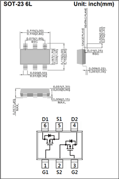 Mechanical Drawing - PANJIT 60V P-Channel Enhancement Mode MOSFETs
