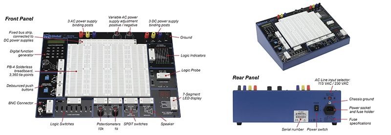 Global Specialties PB-50xA Circuit Design Trainer Educational Kits