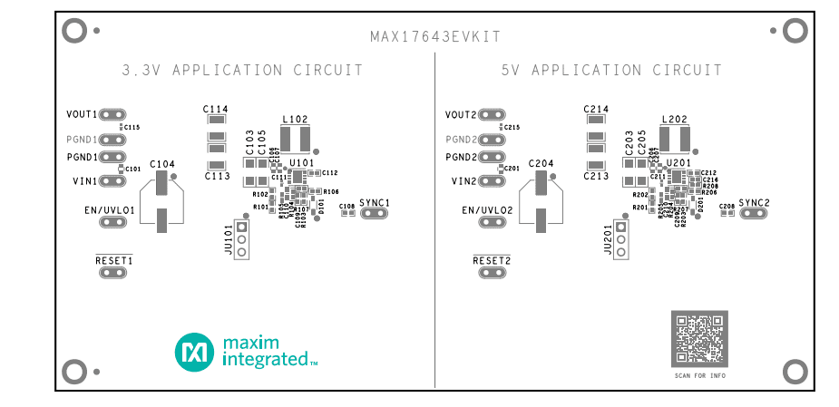 Application Circuit Diagram - Analog Devices / Maxim Integrated MAX17643 Evaluation Kit