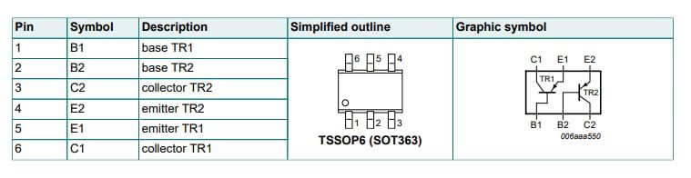 Application Circuit Diagram - Nexperia PMP3906AYS/-Q PNP/PNP Matched Double Transistors