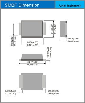 Mechanical Drawing - PANJIT STR 100V Super Schottky Low VF Barrier Rectifiers