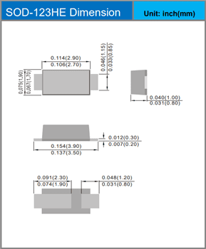 Mechanical Drawing - PANJIT MERx 200V Super Fast Recovery Rectifiers Mechanical Drawing - PANJIT MERx 200V Super Fast Recovery Rectifiers