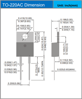 Mechanical Drawing - PANJIT MERx 200V Super Fast Recovery Rectifiers Mechanical Drawing - PANJIT MERx 200V Super Fast Recovery Rectifiers