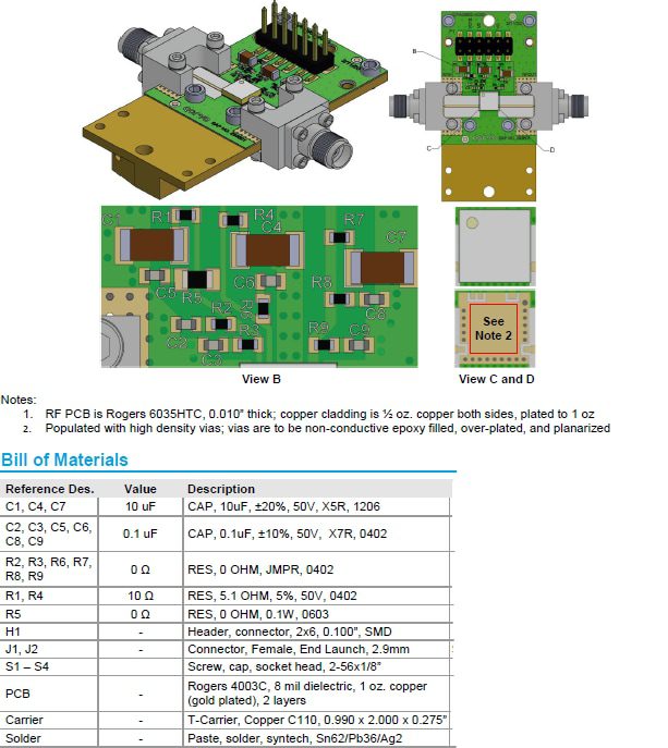 Qorvo QPA2962EVB Evaluation Board