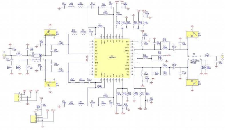 Schematic - Qorvo QPA4428 Evaluation Board