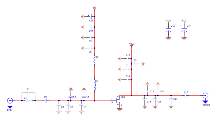 Schematic - Qorvo QPD1425/QPD1425L GaN RF Power Transistors Schematic - Qorvo QPD1425/QPD1425L GaN RF Power Transistors