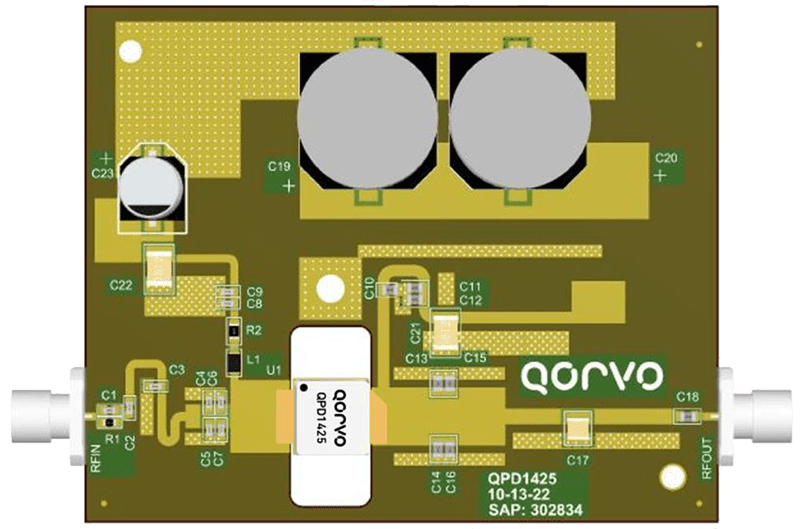 Qorvo QPD1425/QPD1425L GaN Transistor Evaluation Boards