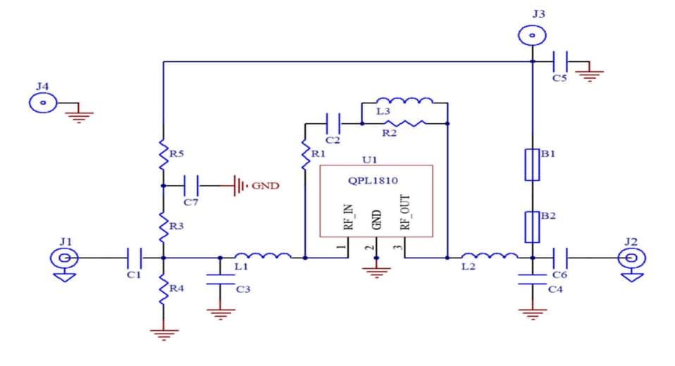 Schematic - Qorvo QPL1810EVB-01 Evaluation Board