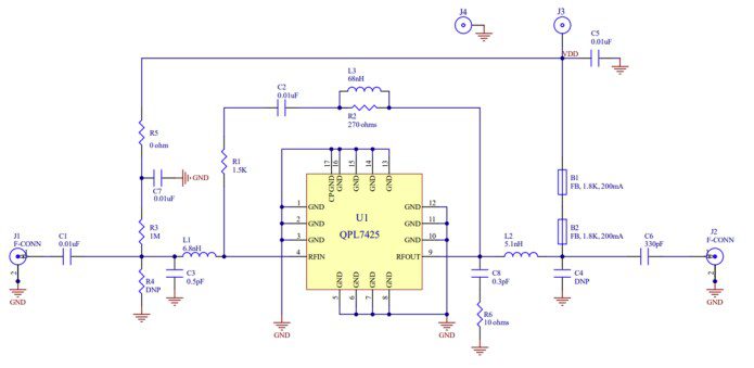 Schematic - Qorvo QPL7425EVB Evaluation Boards