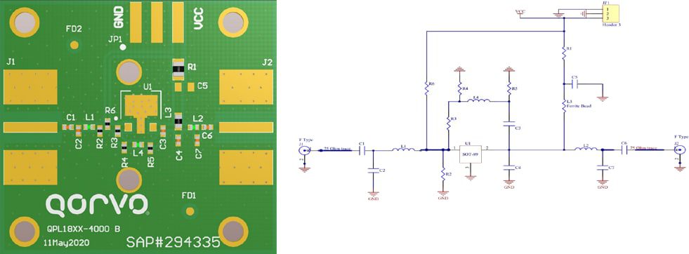 Mechanical Drawing - Qorvo QPL1816EVB Evaluation Board