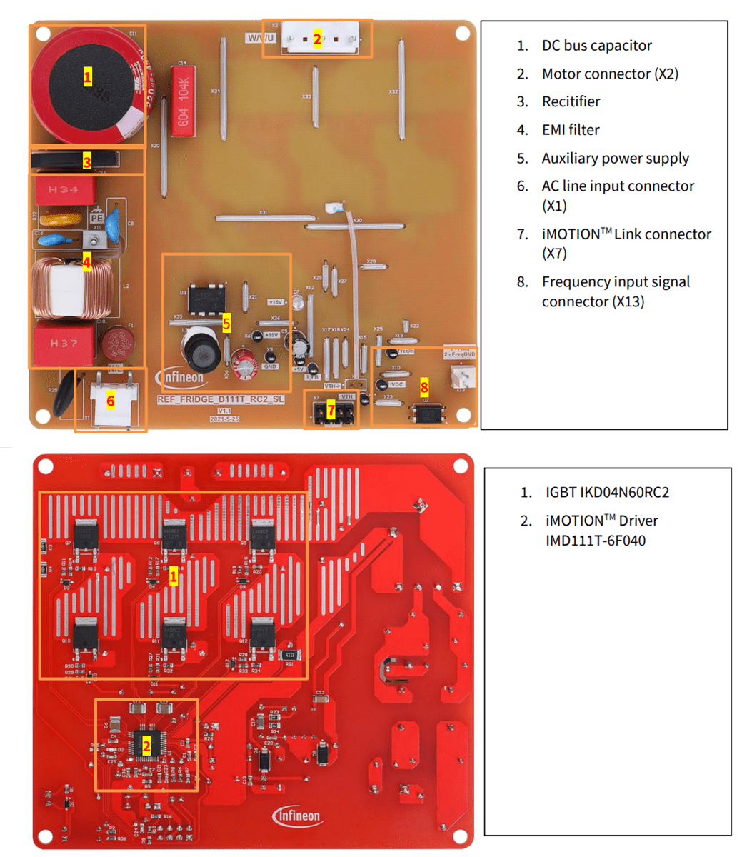 Infineon Technologies REF_FRIDGE_D111T_RC2_SL Reference Board