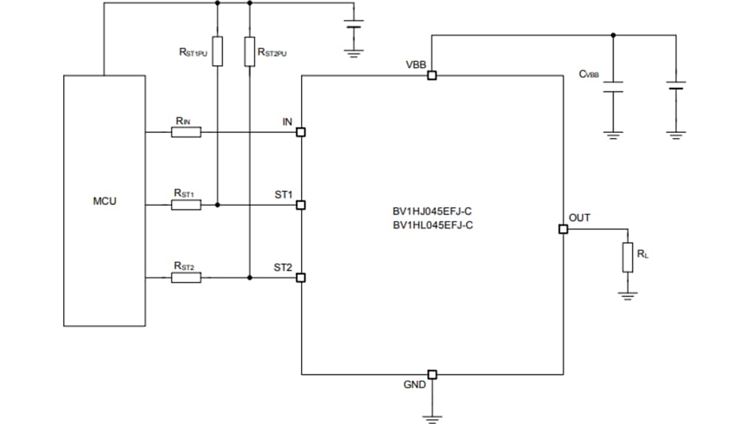 Application Circuit Diagram - ROHM Semiconductor BU30SA5WGWZ CMOS Low Dropout Regulator Application Circuit Diagram - ROHM Semiconductor BU30SA5WGWZ CMOS Low Dropout Regulator