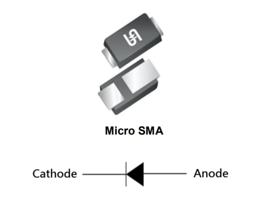 Location Circuit - Taiwan Semiconductor RS1xM Fast Recovery Surface Mount Rectifiers