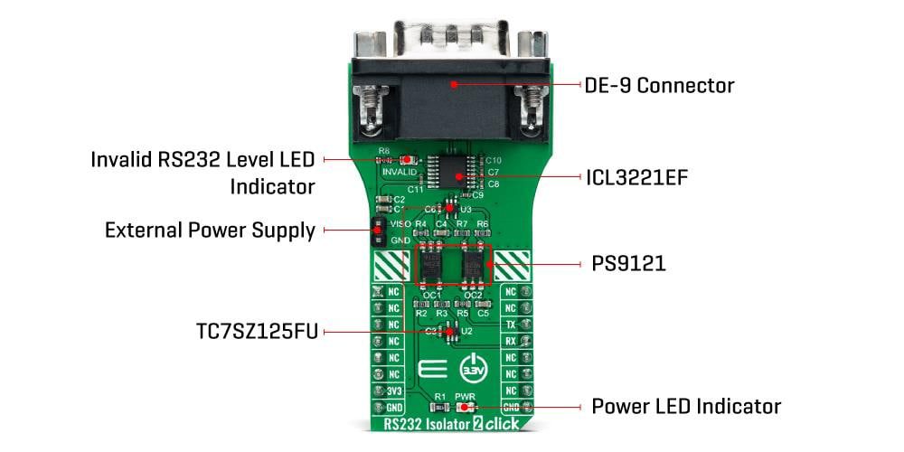Mikroe RS232 Isolator 2 Click