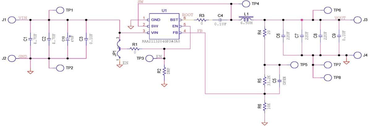 Schematic - Renesas Electronics RTKA211320DE0030BU Evaluation Board