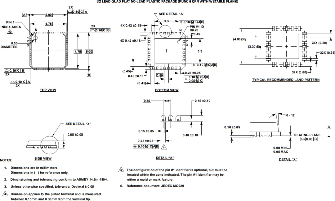 Mechanical Drawing - Renesas Electronics ISL78263 Cold Crank Boost & Buck Controller Mechanical Drawing - Renesas Electronics ISL78263 Cold Crank Boost & Buck Controller