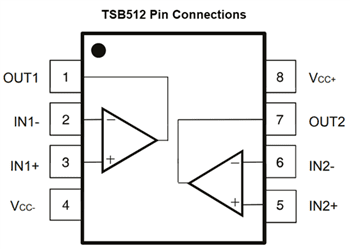 Schematic - STMicroelectronics TSB511, TSB512, TSB514 6MHz Operational Amplifiers