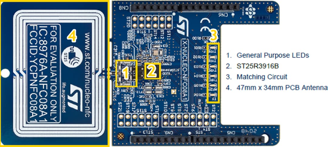 STMicroelectronics X-NUCLEO-NFC08A1 NFC Card Reader Expansion Board