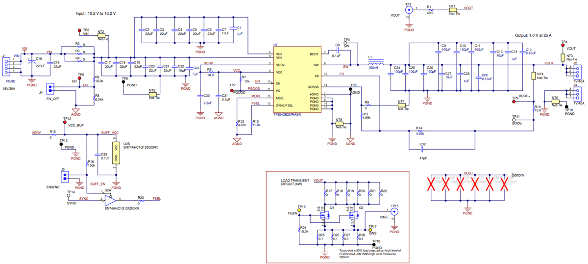 Schematic - Texas Instruments TPS543B25TEVM Evaluation Module