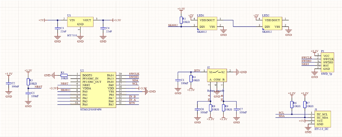 Schematic - M5Stack Unit Encoder STM32F030
