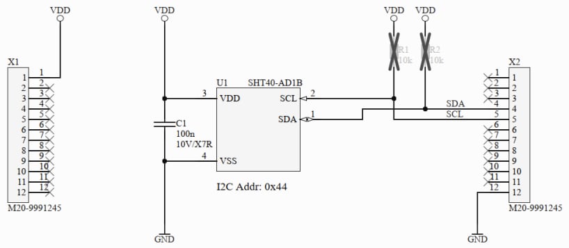 Schematic - Sensirion SENSEVAL-SHT4xV1 Evaluation Board