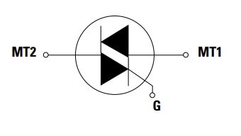 Schematic - Littelfuse QVxx16xHx 16A High-Temperature Alternistor TRIACs
