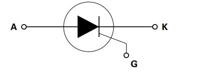 Schematic - Littelfuse SJxx08xSx 8A High-Temperature SCR Thyristor