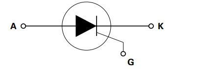 Schematic - Littelfuse SJxx12xx 12A High-Temperature SCR Thyristor
