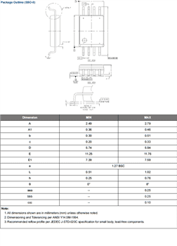 Mechanical Drawing - Skyworks Solutions Inc. SI86Sx Digital Isolators