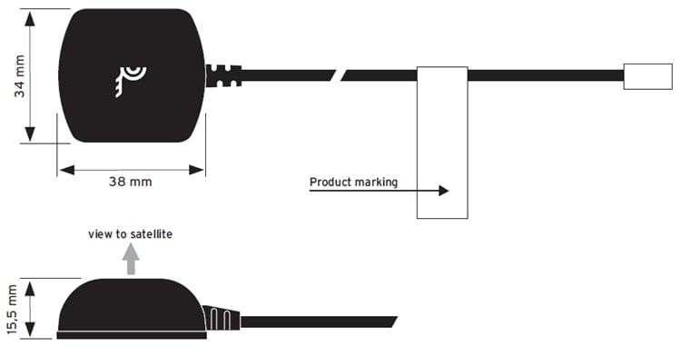 TE Hirschmann Mobility GNSS (GPS/GLONASS) Magnetic Antennas