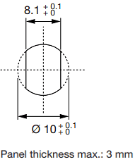 Mechanical Drawing - Vishay / Sfernice P16F Cermet Knob Potentiometers
