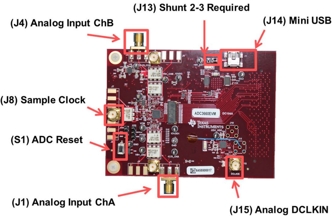 Mechanical Drawing - Texas Instruments ADC3660EVM ADC Evaluation Module (EVM)