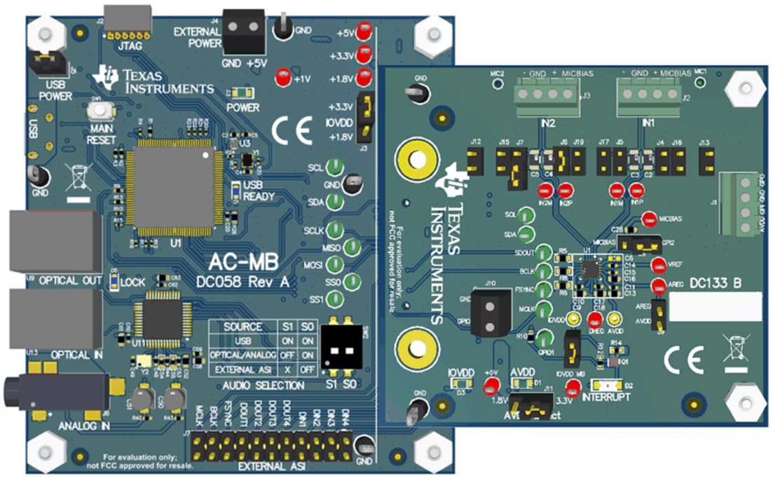 Mechanical Drawing - Texas Instruments ADC6120EVM-PDK Audio ADC Evaluation Module