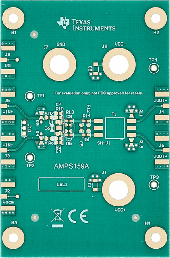 Mechanical Drawing - Texas Instruments DEM-FDA-DGN-EVM Amplifier Evaluation Module