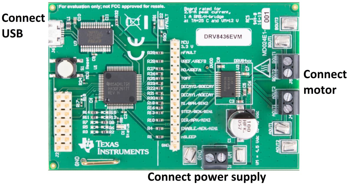 Texas Instruments DRV8436EVM Stepper Driver Evaluation Module