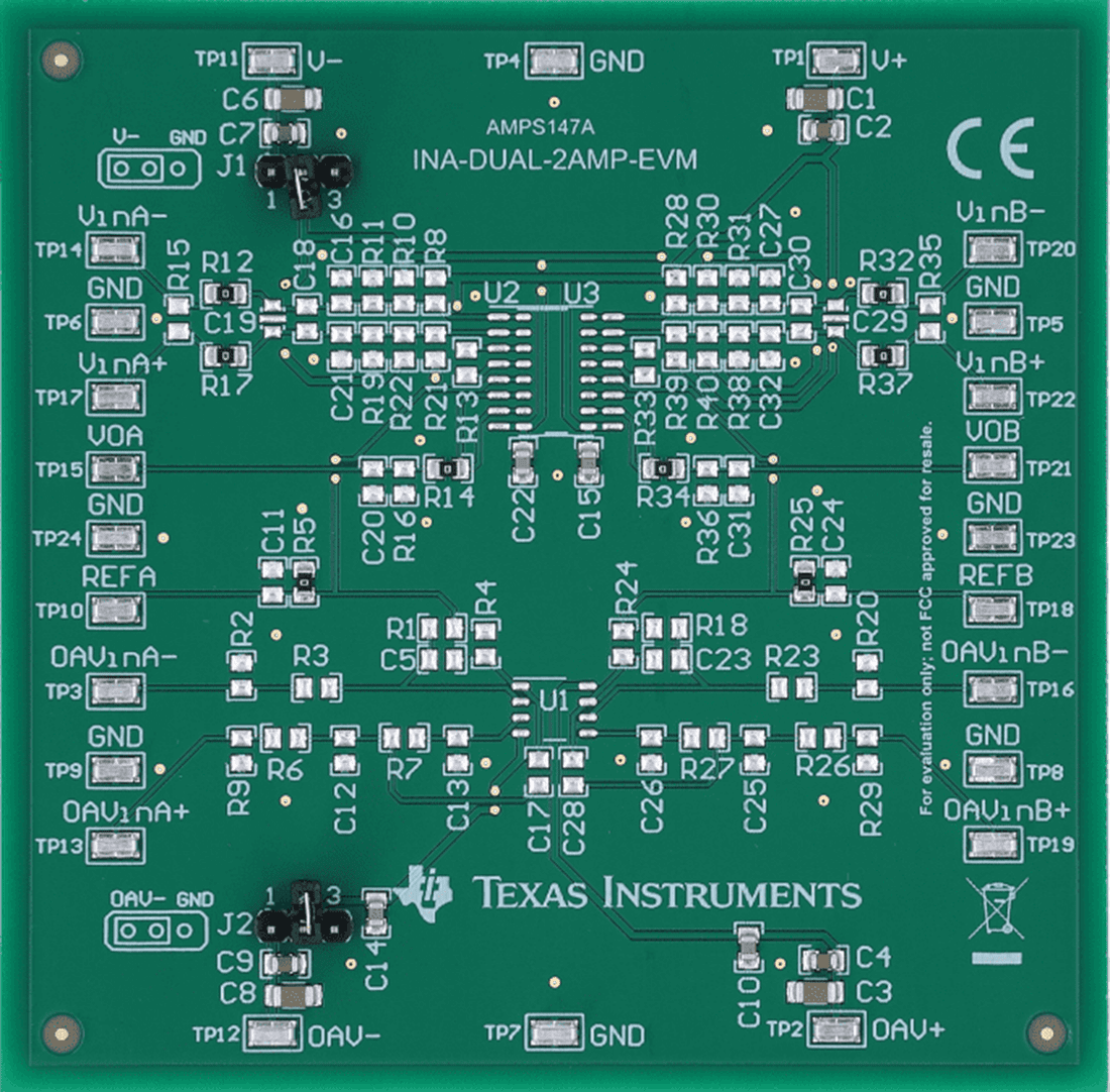 Mechanical Drawing - Texas Instruments INA-DUAL-2AMP-EVM INA Evaluation Module (EVM)