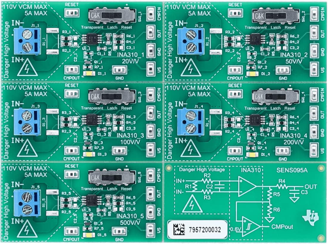 Mechanical Drawing - Texas Instruments INA310EVM Evaluation Modules (EVMs)