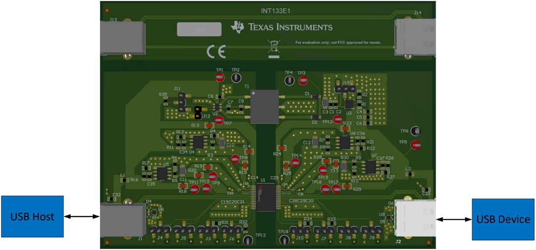 Mechanical Drawing - Texas Instruments ISOUSB211DPEVM Repeater Evaluation Module