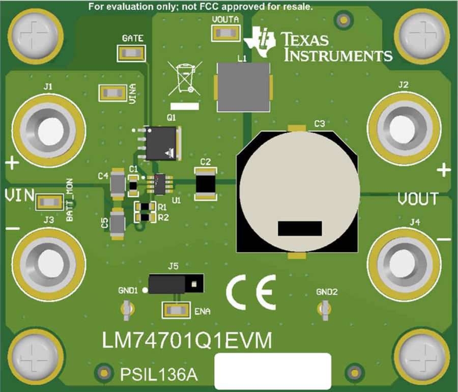 Mechanical Drawing - Texas Instruments LM74701Q1EVM Controller Evaluation Module