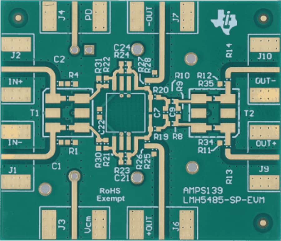 Mechanical Drawing - Texas Instruments LMH5485-SP-EVM Amplifier Evaluation Module