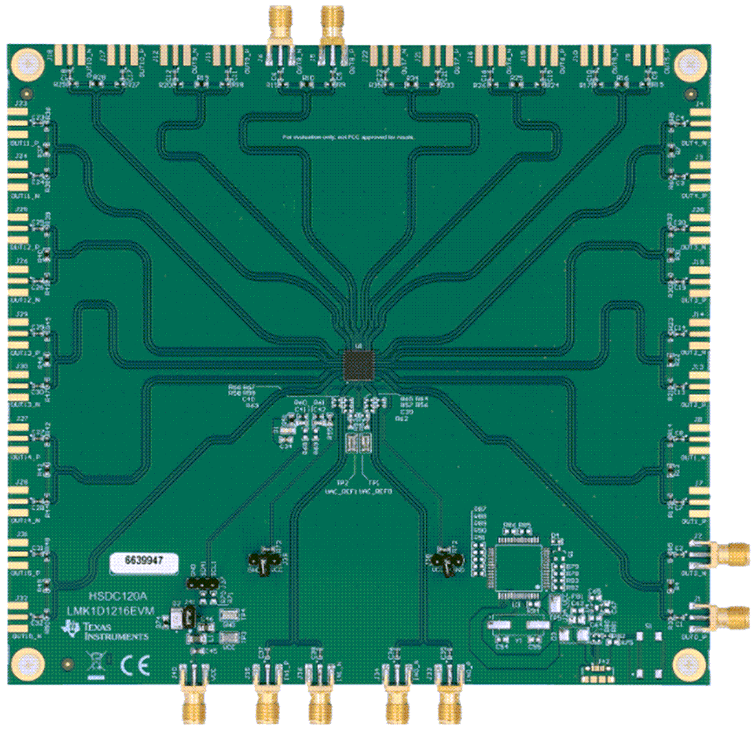 Mechanical Drawing - Texas Instruments LMK1D1216EVM Buffer Evaluation Module (EVM)