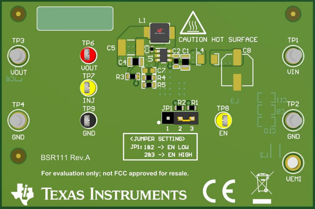 Mechanical Drawing - Texas Instruments LMR50410QEVM Converter Evaluation Module (EVM)