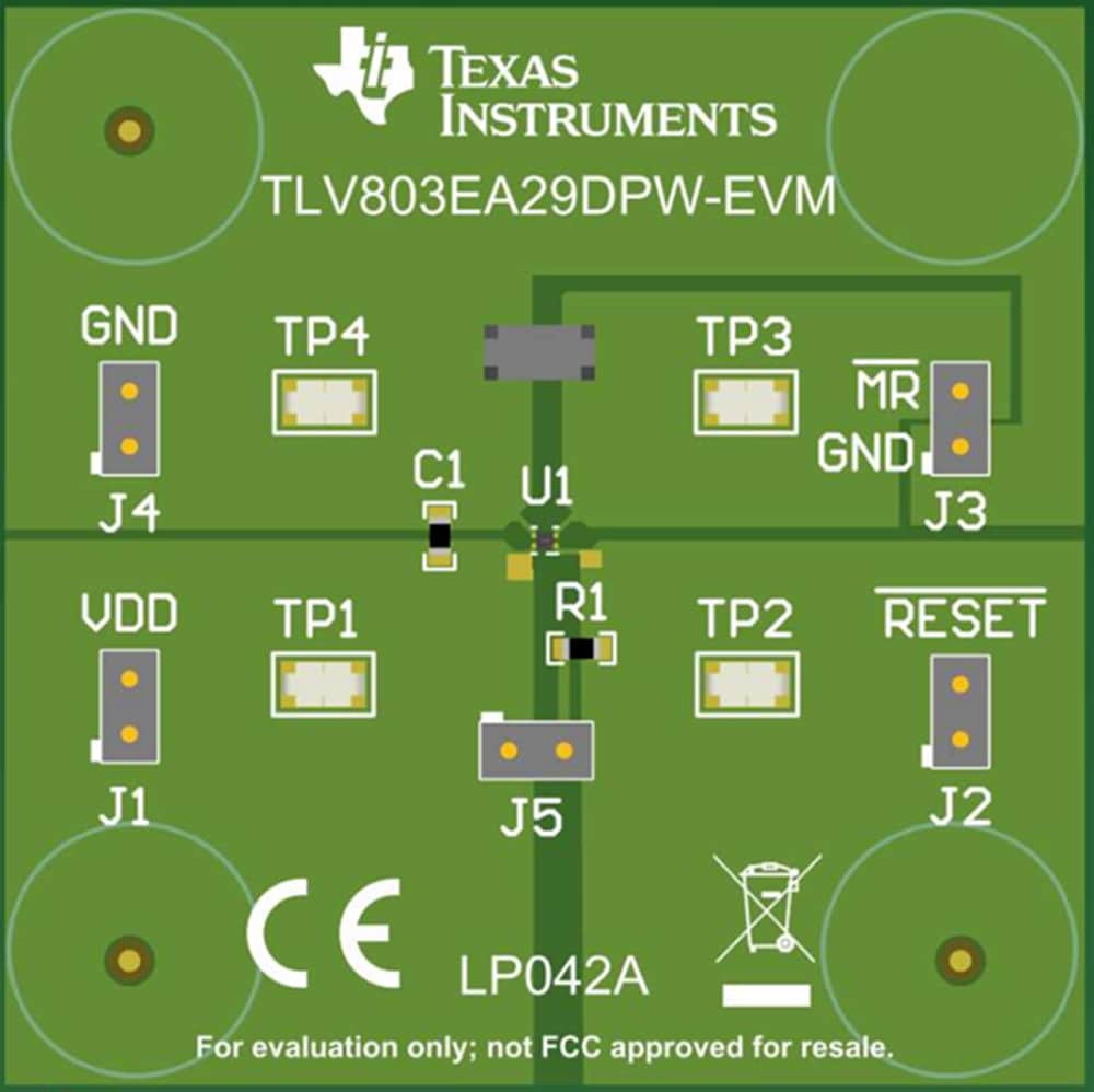 Mechanical Drawing - Texas Instruments TLV803EA29DPW-EVM Reset IC Evaluation Module