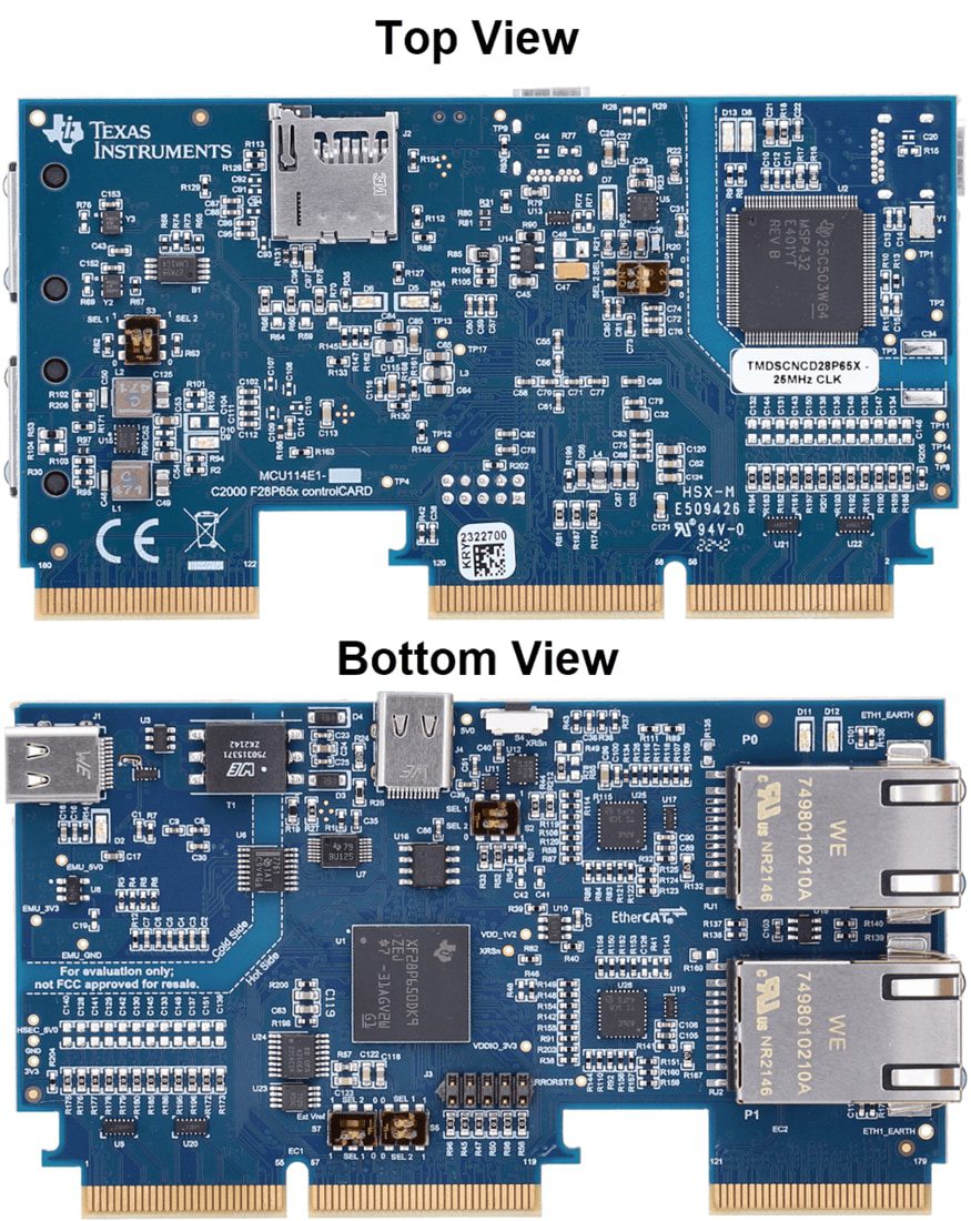Mechanical Drawing - Texas Instruments TMDSCNCD28P65X controlCARD Evaluation Module